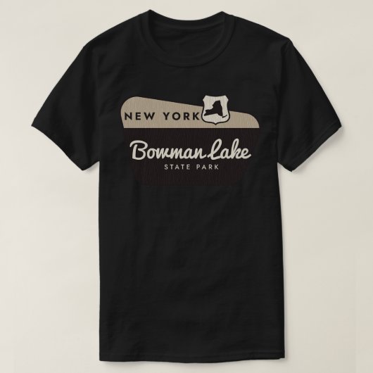 Bowman Lake State Park New York Welkomstbord T-shirt (Design voorkant)