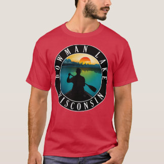 Bowman Lake Wisconsin kanoën T-shirt
