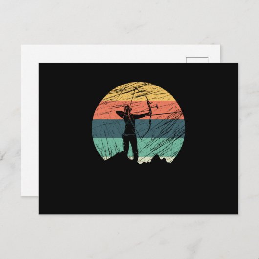 Bowman Retro Archery ow Arrow Archer Gift Briefkaart (Voorkant / Achterkant)