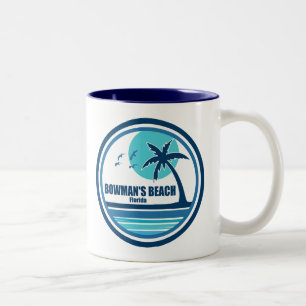 Bowman's Beach Florida Palm Tree Vogels Tweekleurige Koffiemok