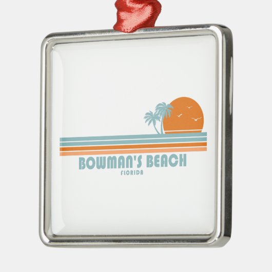 Bowman's Beach Florida Sun Palm Trees Metalen Ornament (Links)