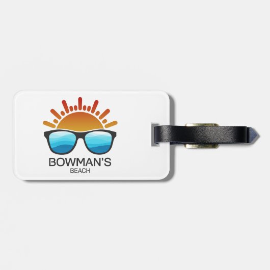 Bowman's Beach Florida zonnebril Bagagelabel (Achterkant horizontaal)