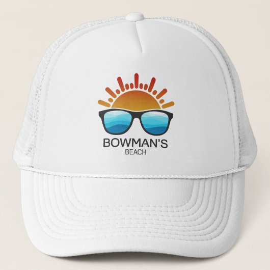 Bowman's Beach Florida zonnebril Trucker Pet (Voorkant)