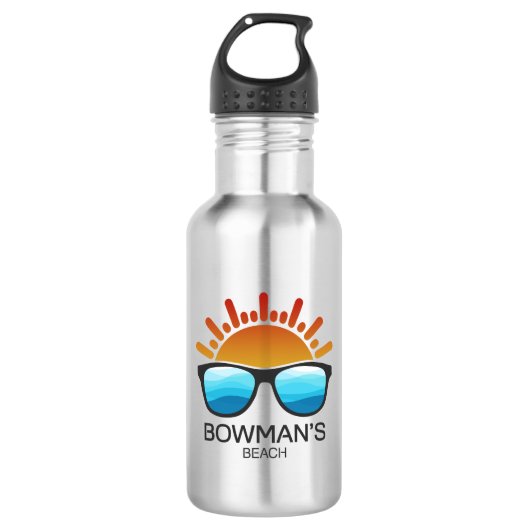 Bowman's Beach Florida Zonnekleppen Waterfles (Voorkant)