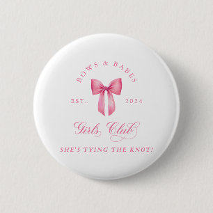 Bows and Babes Girls Club Meisjesuitje Ronde Button 5,7 Cm