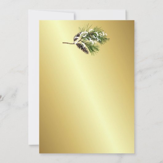 Bows and Bells Kerstuitnodiging Kaart (Achterkant)