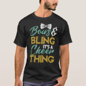 Bows And Bling It s A Cheer Thing Cheerleading App T-shirt (Voorkant)