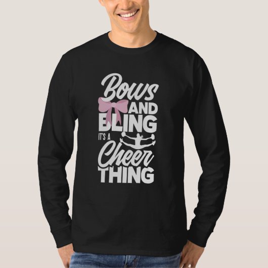 Bows And Bling It's A Cheer Thing Cheerleader T-shirt (Voorkant)