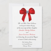 Bows and Diamonds Wedding Kaart (Voorkant)