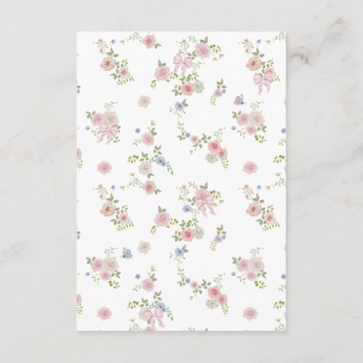 Bows and Wildflowers Informatiekaartje (Achterkant)