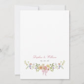 Bows and Wildflowers Save the Date Card (Achterkant)