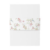 Bows and Wildflowers Uitnodigingen Wikkel (Achterkant Voorbeeld)