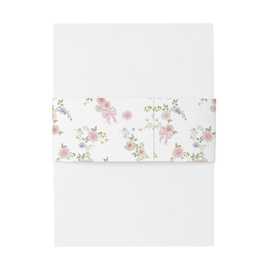 Bows and Wildflowers Uitnodigingen Wikkel (Achterkant Voorbeeld)