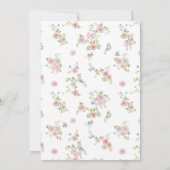 Bows and Wildflowers Wedding Invitation Kaart (Achterkant)