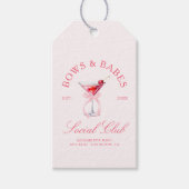 Bows & Babes Coquette Cherries Bachelorette Cadeaulabel (Voorkant)