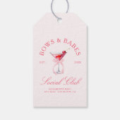 Bows & Babes Coquette Cherries Bachelorette Cadeaulabel (Achterkant)