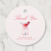 Bows & Babes Coquette Kersen Bachelorette Bedankjes Labels (Achterkant)