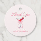 Bows & Babes Coquette Kersen Bachelorette Bedankjes Labels (Voorkant)