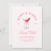 Bows & Babes Coquette Kersen Bachelorette Kaart (Voorkant)