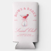 Bows & Babes Coquette Kersen Bachelorette Seltzer Blikjeskoeler (Achterkant)