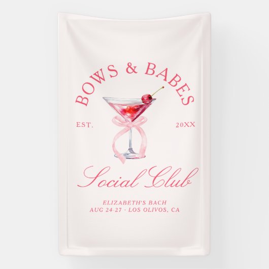 Bows & Babes Coquette Kersen Bachelorette Spandoek (Verticaal)