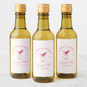 Bows & Babes Coquette Kersen Bachelorette Wijn Etiket
