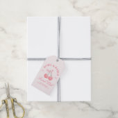 Bows & Babes Coquette Kersen Vrijgezellenfeest Cadeaulabel (Met Touw)