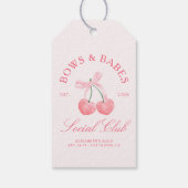 Bows & Babes Coquette Kersen Vrijgezellenfeest Cadeaulabel (Achterkant)