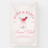 Bows & Babes Coquette Kersen Vrijgezellenfeest Spandoek (Verticaal)