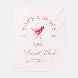 Bows & Babes Coquette Kersen Vrijgezellenfeestje Fleece Deken