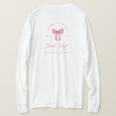 Bows & Babes Meisjesclub Bachelorette T-shirt (Design achterkant)
