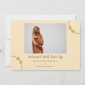 Bows Birth Announcement with Pertinent Details Kaart (Achterkant)