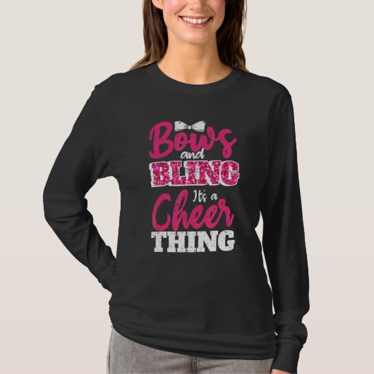 Bows & Bling It s A Cheer Thing Cheerleading Cheer T-shirt (Voorkant)