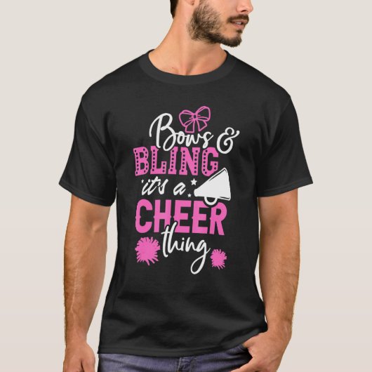 Bows & Bling It's A Cheer Thing Cheerleading Cheer T-shirt (Voorkant)
