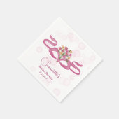 Bows & Bouquets Bloem Bar Bruidsdouche Servet (Hoek)