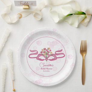 Bows & Bouquets Bloem Bar Bruidsfeest Papieren Bordje