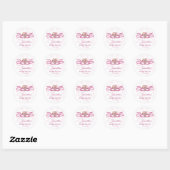 Bows & Bouquets Bloem Bar Bruidsfeest Ronde Sticker (Vel)