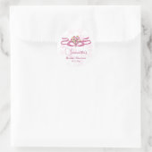 Bows & Bouquets Bloem Bar Bruidsfeest Ronde Sticker (Tas)