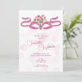 Bows & Bouquets Bloemenbar Bruidsdouche Kaart (Staand voorkant)