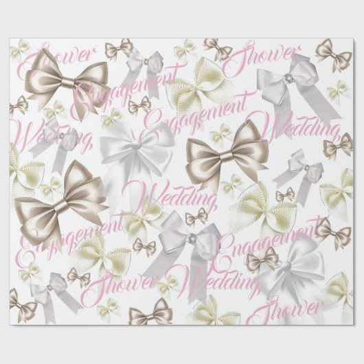 Bows Bows en nog meer bows Weddenschap Cadeaupapier (Vlak)