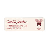 Bows & Bubbly Return Address Label (Voorkant)