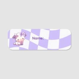 Bows & Bull's Name Tag
