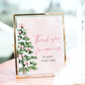 Bows Christmas Baby shower Bedankt voor uw komst Poster