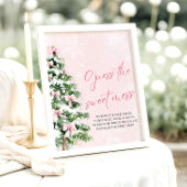 Bows Christmas Baby shower Guess The Sweet Mess be Poster