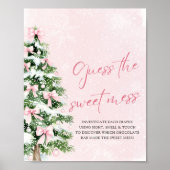 Bows Christmas Baby shower Guess The Sweet Mess be Poster (Voorkant)