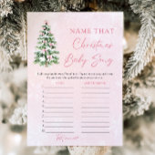 Bows Christmas Baby shower Naam die Baby Tune Kaart