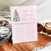 Bows Christmas Baby shower Naam die Baby Tune Kaart