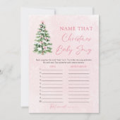 Bows Christmas Baby shower Naam die Baby Tune Kaart (Voorkant)