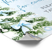 Bows Christmas Baby Shower Thank You For Coming  Poster (Hoek)