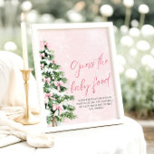 Bows Christmas Guess het Baby Food Baby shower Poster